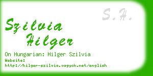 szilvia hilger business card